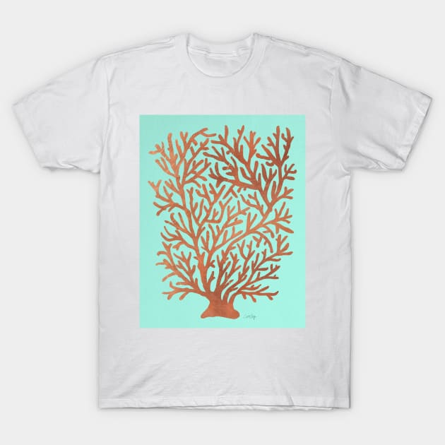 Copper Coral T-Shirt by CatCoq